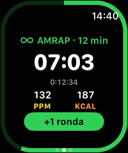 AMRAP en marcha en el Apple Watch